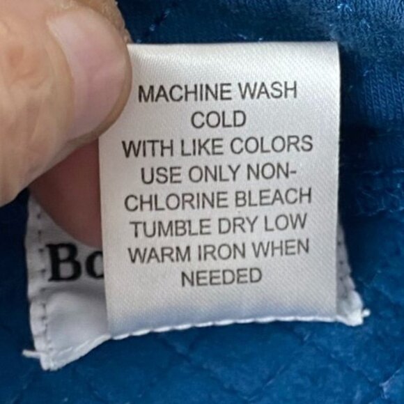 Bon Worth Womens Jacket Medium Quilted Full Zip High Neck Elastic Waist Blue - Picture 6 of 8